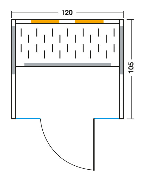 Grundriss Infrarotkabine 120x105